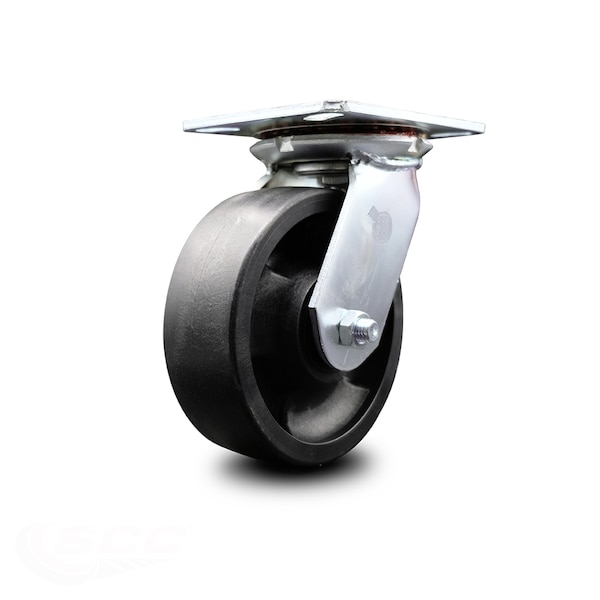6 Inch Heavy Duty Top Plate Glass Filled Nylon Swivel Caster with Ball Bearing
